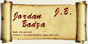 Jordan Badža vizit kartica